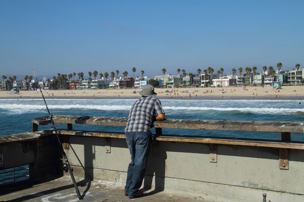 Fisherman on Venice Pier