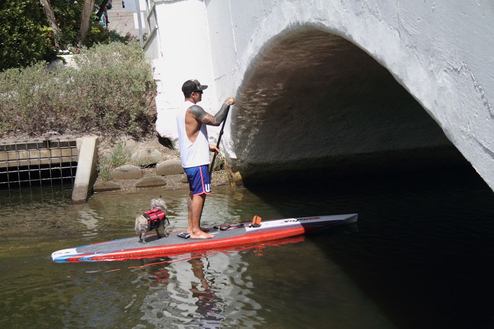 Paddling along the Venice Canals